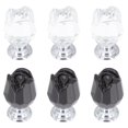 thumbnail image 1 of 6Pcs Crystal Rose Drawer Knobs Crystal Flower Dresser Knobs Cabinet Handles, 1 of 8