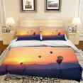 thumbnail image 2 of 3D Sunset Sky Hot Air Balloon Quilt Cover Set Bedding Set Duvet Cover, 2 of 3