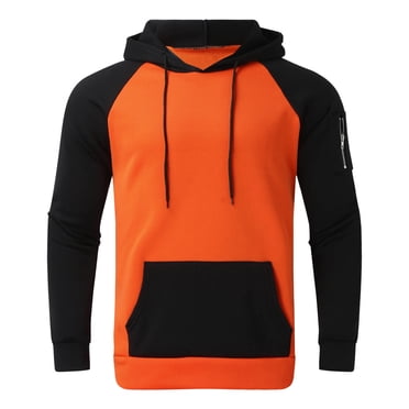HWRETIE Chandail à Capuchon en Molleton pour Homme à Manches Longues, Chandail à Fermeture Éclair avec Poche, Haut Chaud pour l'Automne et l'Hiver