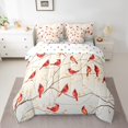 thumbnail image 2 of Erosebridal Cardinal Bird Bed in a Bag Queen size, Tree Branches Bed Set, 7-Piece, 2 of 5