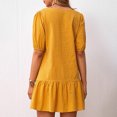 thumbnail image 4 of Gspmoly Robes d'Été pour Femmes 2025, Robe d'Été Ample pour Femmes en Coton et Lin à Col Rond à Manches Courtes, Robes de Vacances pour Femmes Économies d'Été, 4 of 8