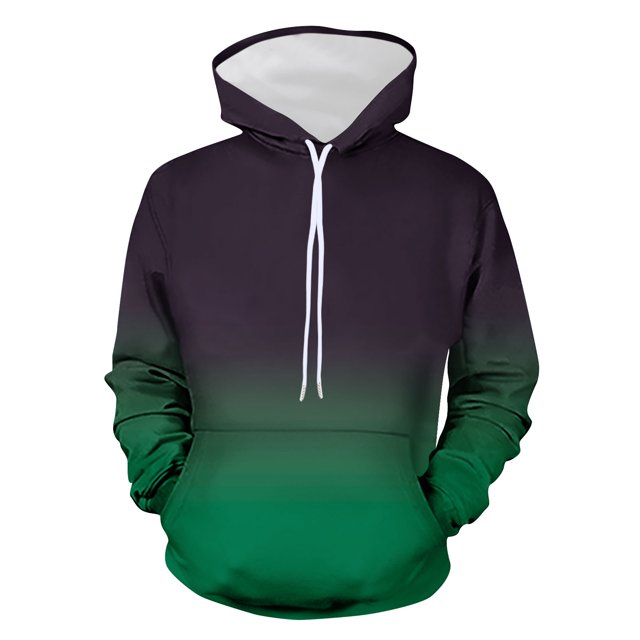 Chandail à Capuchon Dégradé pour Hommes, Imprimé 3D Non Positionné, Chandail Décontracté à Manches Longues, Haut, Chandail
