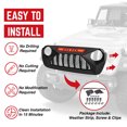 thumbnail image 4 of AMERICAN MODIFIED Demon Grille w/Red Lights for 18-21 Wrangler/Gladiator, 4 of 8