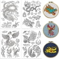 thumbnail image 1 of HLONK 4 Sheets 16Pcs Wedding Dress Water Soluble Hand Sewing Stabilizers for Fabric 11.6x8.2 Inch Embroidery Stitch Practice Embroidery Patterns Transfers for Embroidery Beginners Lovers, 1 of 7