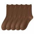 thumbnail image 2 of RKSTN Mens Socks 5PC Winter Solid Color Comfortable Breathable Knitted Cotton Socks Soft Breathable Mens Socks, 2 of 5