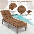 thumbnail image 4 of Gymax 73'' Lounge Chaise Cushion Padded Recliner Cushion Brown, 4 of 7