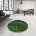 thumbnail image 4 of Ahgly Company Tapis d'Intérieur Lavable en Machine Carré Transitionnel Vert Forêt Foncé, 5 Pieds Carré, 4 of 7
