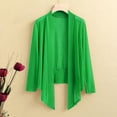 thumbnail image 2 of vdgthytj Womens Cardigan Lightweight Long Sleeve Open Front Mesh Tops Plus Size Casual Solid Color Cardigan, 2 of 3