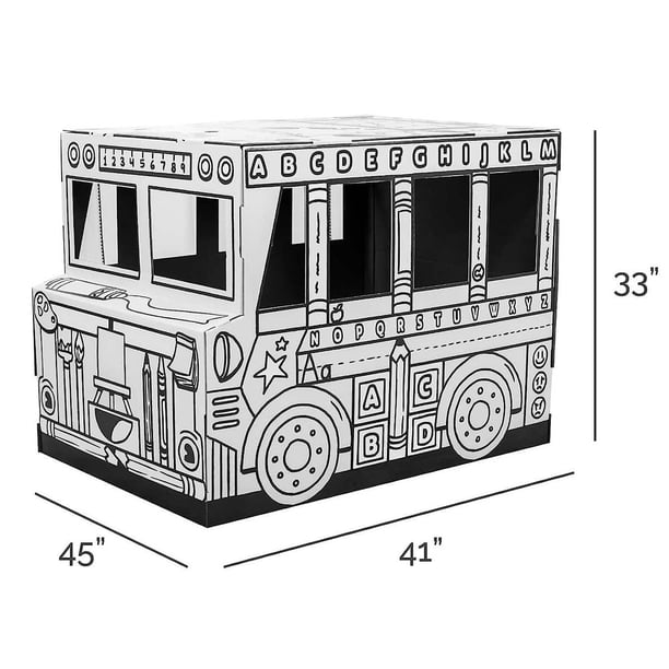 Maison de Jeu d'Anniversaire BANKERS BOX pour Enfants XL (121,3 x 81,3 x 81,3 cm) – Cabane en Carton à colorier, certifiée FSC et Recyclable, Jouet créatif Arts & Loisirs – Dès