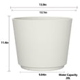 thumbnail image 4 of Mainstays14in Fluted Resin Planter, White, 4 of 5