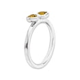 thumbnail image 3 of 2/5 Carat (ctw) Bague Coeur Citrine en Argent Sterling, 3 of 4