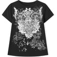 thumbnail image 4 of T-shirt Gothique Y2k pour Femmes 2026 Été Décontracté à Manches Courtes Col Rond Coupe Ajustée Rétro Punk T-Shirts Graphiques, 4 of 4