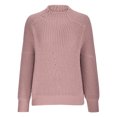 thumbnail image 3 of IROINID Chandail à Col Roulé pour Femmes Couleur Unie Ample Manches Courtes Longues, 3 of 6