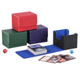 thumbnail image 3 of 100+ Trading Card Deck Box Gathering Card Toy W/ Magnetic Closure Game Cards Storage Game Card Case Protector Black&Blue, 3 of 6