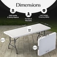 thumbnail image 2 of 6 feet Plastic Folding Table Card Table Indoor Outdoor Dining Party Outdoor, 2 of 6