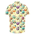 thumbnail image 4 of VBTAPA Mens Spring Shirts Happy Easter Day Rabbit Eggs Print Button Down Shirt Short Sleeve Hawaiian Beach Party Tops Daily Sales Multicolor XL, 4 of 6