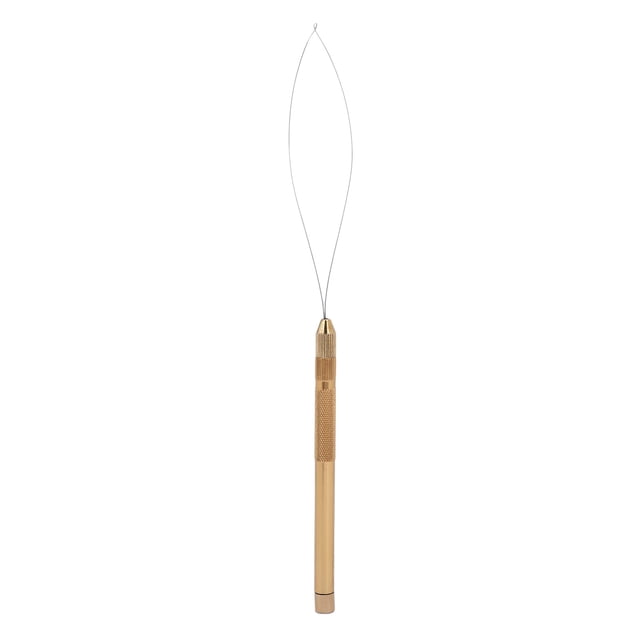 Threader Pulling Loop, Easily Carry Pulling Hair Hook Handy Use Alloy For Female For Saloon Gold