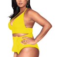 thumbnail image 4 of Pisexur Womens Plus Size Bikini High Waisted Swimsuits Two Piece Bathing Suits Tummy Control Swimwear, 4 of 6