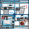 thumbnail image 4 of CUITING Panier de Basketball à Double Tir pour Enfants Intérieur Panier de Basketball pour 2 Joueurs avec Tableau d'Affichage Électronique Jouets pour Garçons Mini Panier de Basketball de Porte avec 2 Ballons, 4 of 7