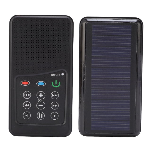 Portable Scripture Player, Solar Powered Portable Electronic Sound Scripture Reader, 8G Capacity, with Earphone, Lanyard, Charging Cable