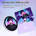 thumbnail image 5 of Miogawg Custom Digital Badge E-Pin 2 Inches IPS Screen Electronic Video Photo Name Botton Magnetic Dynamic Touch Screen Cool ID Card Badges Anime Star Fans Badge, 5 of 5