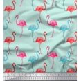 thumbnail image 1 of Soimoi Polyester Crepe Fabric Flamingo Bird Print Sewing Fabric Yard 42 Inch Wide, 1 of 3