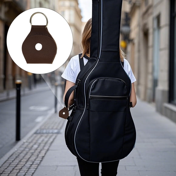 Weloille Sac de Rangement pour Piques de Guitare avec Porte-Clés 1 Pce, Pochette Légère et Portable, Support Imperméable Grande Capacité pour Piques de Guitare Petits Accessoires, Convient aux Joueurs de Guitare