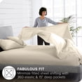 thumbnail image 3 of Ivy Union Microfiber Sheet Set - Breathable - Deep Pocket, Full XL, Sand, 3 of 6