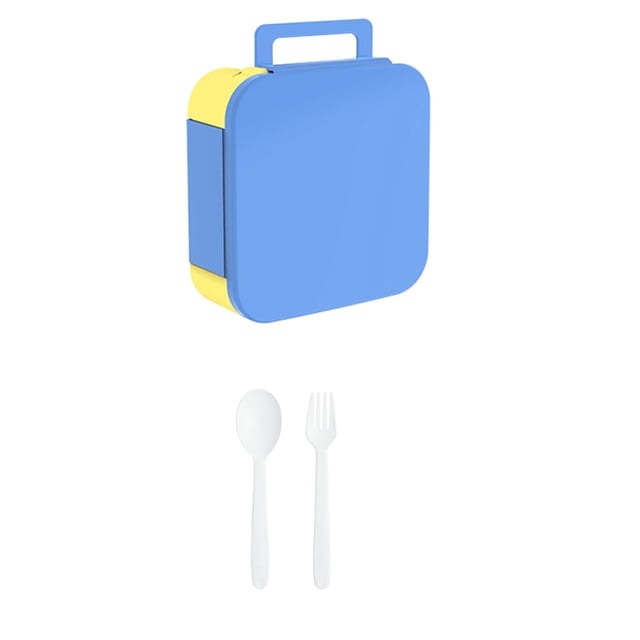 Ohufall Flip Top Portable Student Compartment Lunch Box Microwave Safe Plastic Sealed Lunch Box for Office Workers