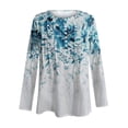 thumbnail image 3 of DPTALR Women Summer Sexy Fold Printed Regular Women Long Sleeves V Neck Button, 3 of 4