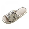 thumbnail image 4 of Linen Casual Comfy Indoor Home Slippers  For Men And Women Outdoor Garden Household Commodities Open-Toe Shoes, 4 of 10