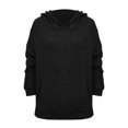thumbnail image 3 of cfhntfmh Womens Hoodies Fall Fashion 2024 Drawstring Sweatshirts Pullover Long Sleeve Solid Color Fall Outfits, 3 of 6