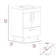 thumbnail image 3 of FM FURNITURE Otello Engineered Wood Single Bathroom Vanity in White, 3 of 7
