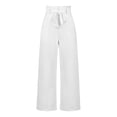 thumbnail image 4 of RKSTN Women's Pants Long Lounge Pants with Pockets High Waisted Solid Color Wide Leg Business Work Trousers Pant, 4 of 7
