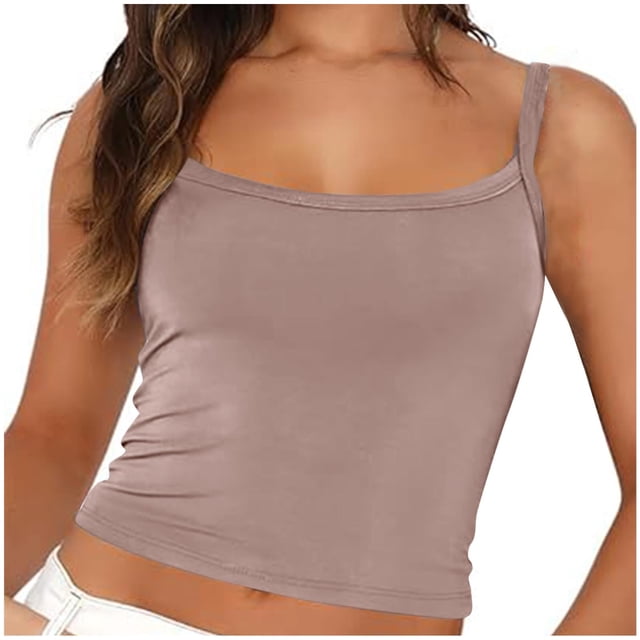 Birdeem Mode Femmes Uni Col Rond Sans Manches Camisole Débardeur Vêtements d'Été