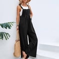 thumbnail image 1 of TIMIFIS Womens Baggy Jumpsuits Solid Color Wide Leg Overalls Fashion Casual Loose Cute Rompers Pants with Pockets, 1 of 6