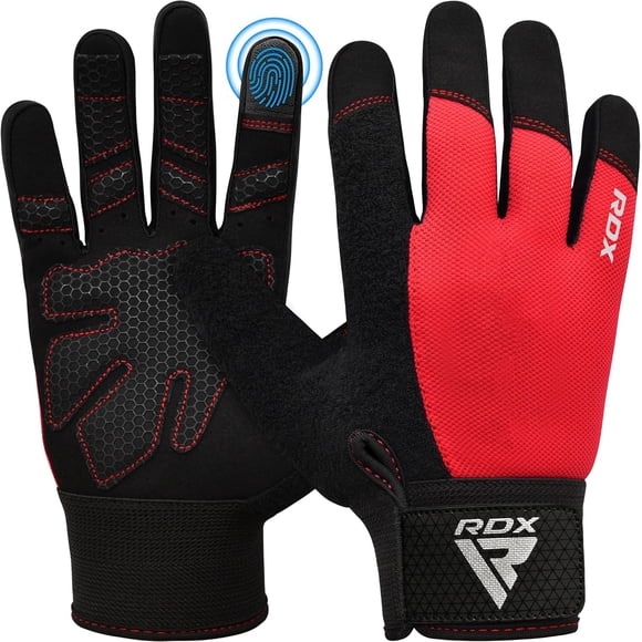 RDX Weight Lifting Gloves Gym Workout, Full Finger Touch Screen, Breathable Anti Slip Padded Palm Protection, Fitness Strength Training Powerlifting HIIT WOD Exercise, Men Women Home Gym Cycling