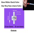 thumbnail image 1 of MYG 4mm 6mm 8mm 10mm 12mm Hose ID Plastic White Check Valve Way Non-return Valve, 1 of 3