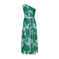 thumbnail image 4 of Jusqu'à 65 % de Rabais! Robes d'Été Mode pour Femmes 2024 Grande Taille Col Contraste de Couleurs Jupe Longue avec Patchwork Robe Imprimée à Épaules Dénudées, 4 of 6