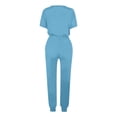 thumbnail image 5 of Yuyuzo Womens Workout Sets 2 Piece Short Sleeve Crew Neck T-Shirts Drawstring Jogger Pants with Pockets, 5 of 5