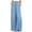 Sky Blue, variant on Yuyuzo Womens Wide Leg Pants Solid Color Elastic Waist Drawstring Casual Long Pants Ladies Loose Breathable Lounge Pants
