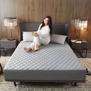 Becaristey Mattress Fresh And Clean Easy To Clean Mattress Pad Covers Breathable light grey