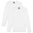 thumbnail image 2 of Hanes T-Shirt en Coton à Manches Longues Mens Perfect-T 2-Pack, M, Blanc, 2 of 4