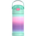 thumbnail image 2 of Thermos Kids Bouteille d'eau isolée sous vide avec paille rabattable, 355 ml, ombré, 2 of 5