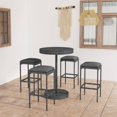 thumbnail image 1 of vidaXL Ensemble de Bar de Jardin 5 Pcs avec Coussins en Rotin Gris, 1 of 5