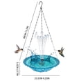 thumbnail image 2 of Btomtd 2025 Outdoor Garden Garden Floating Hanging Feeder Birdbath, Blue, 2 of 7