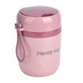 thumbnail image 1 of Insulated Soup Containers 500ml Double Anti Scald Heatable Insulated Food Container with Foldable Spoon for Office School,Insulated Food Container, 1 of 5