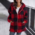 thumbnail image 3 of B91xZ Manteau de Mode pour Femmes, Veste Longue à Manches Longues, Manteau à Revers, Rouge G, 3 of 4