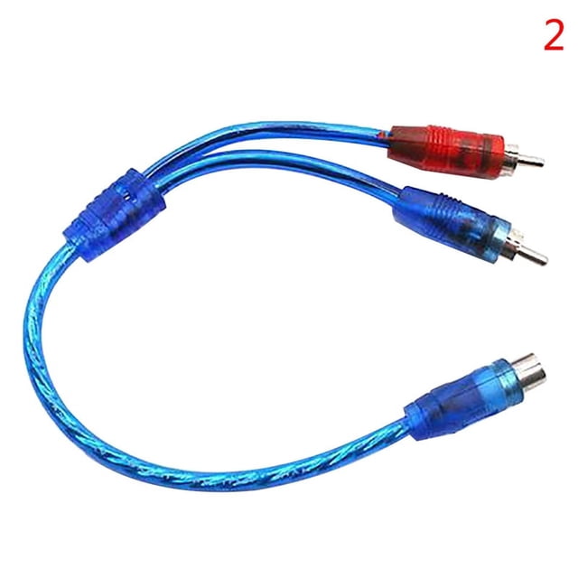 Car MP3 Audio RCA Y Splitter Cable Adapter Cord Converter for Car AUX Amplifier