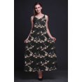 thumbnail image 4 of Bimba Rayon Bird Womens Adjustable Spaghetti Strap Long Maxi Print Dress Bohemian-XSmall, 4 of 5